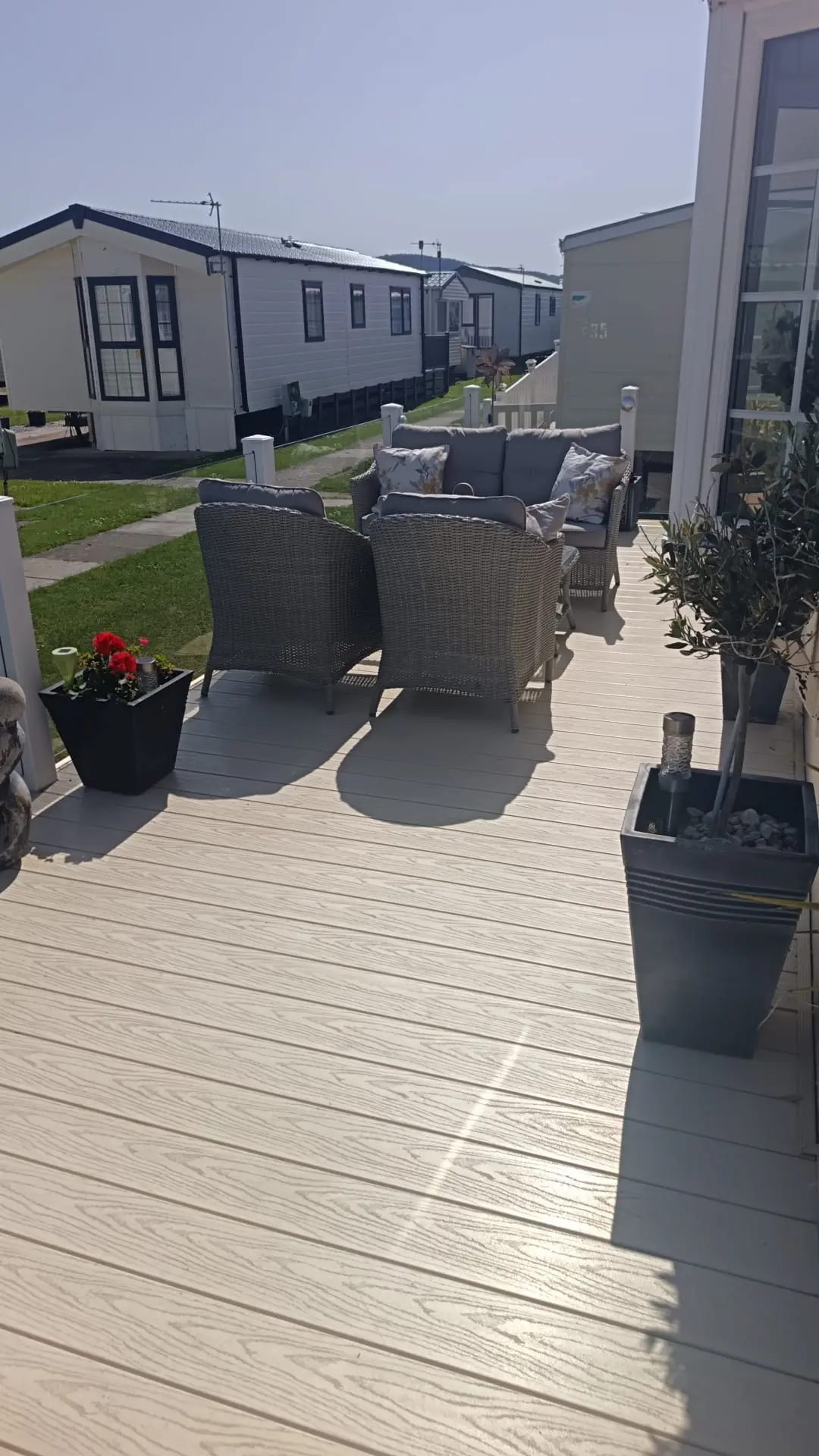 Outside Decking Area D & P Lodge
