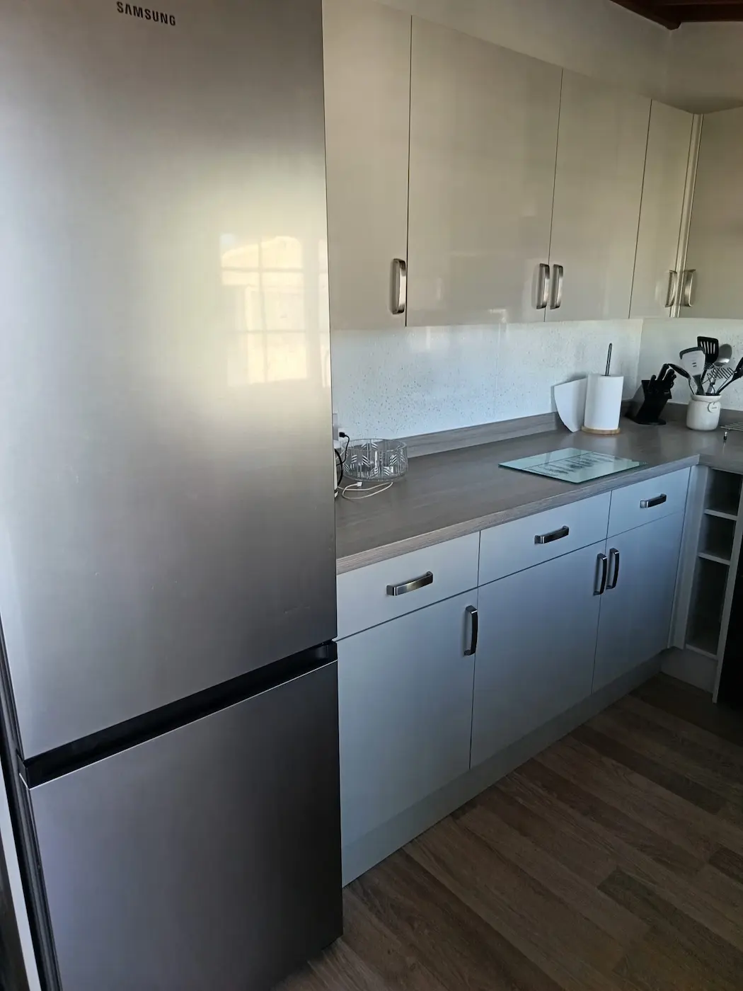 Kitchen with fridge